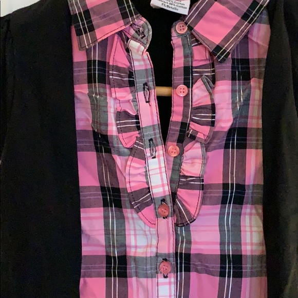 NEW Girls Sleeveless Top with Attached Sweater - Picture 5 of 6